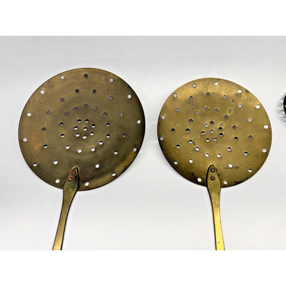 Rosenthal Netter Brass Skimmer Set 3 MCM French Country India Kitchen Vintage - Picture 2 of 10